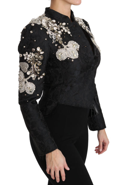 Elegant Black Silver Baroque Jacket