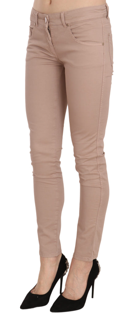 Chique Slim Fit Skinny Bruine Broek