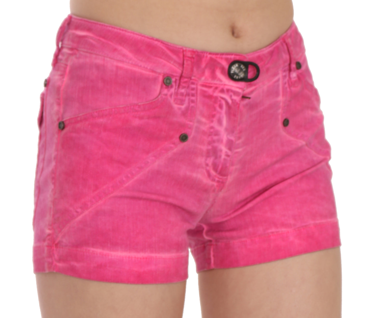 Chique roze mid waist mini shorts