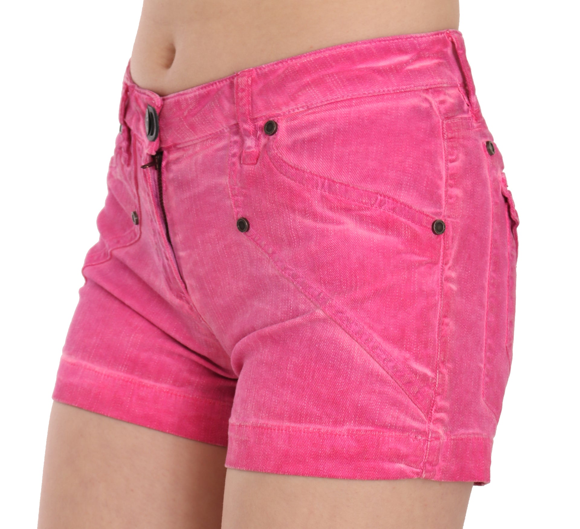 Chique roze mid waist mini shorts