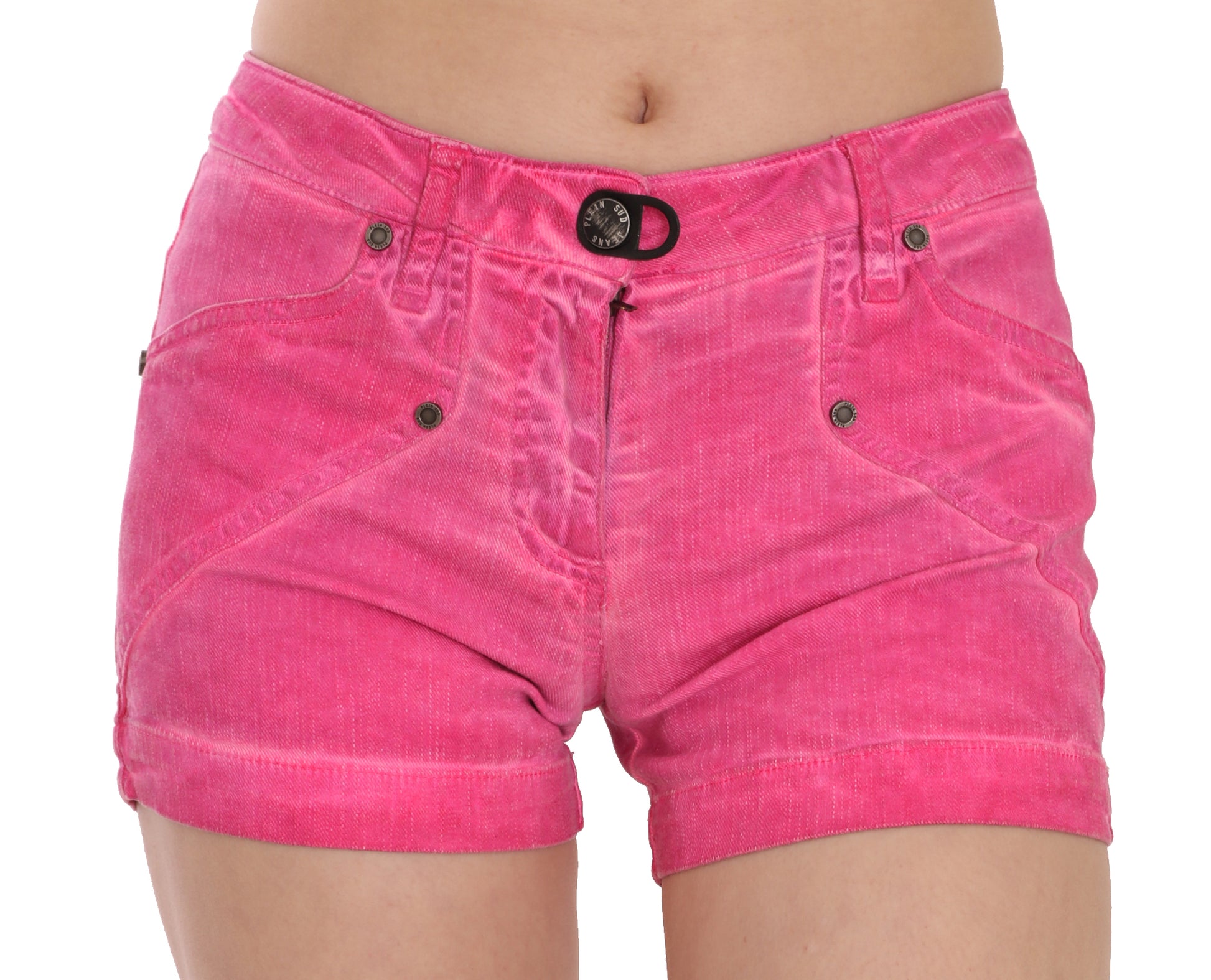 Chique roze mid waist mini shorts