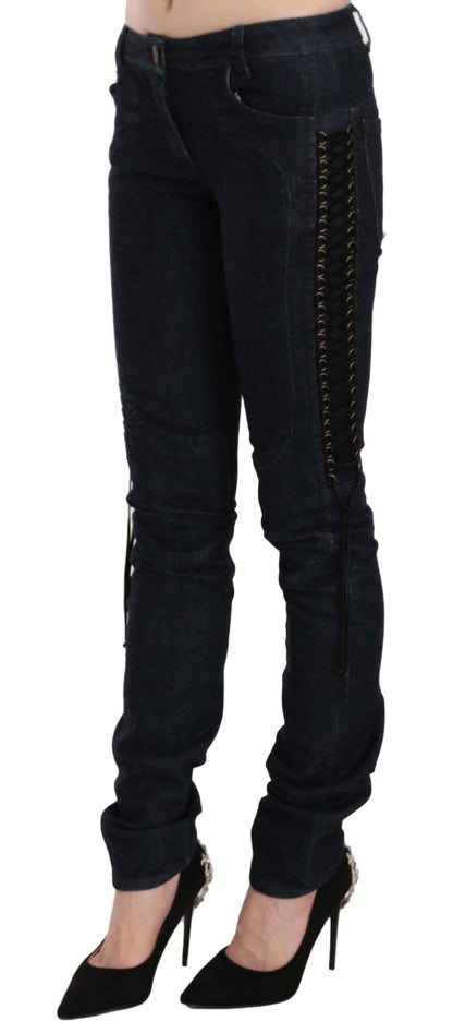 Elegante skinny broek met lage taille