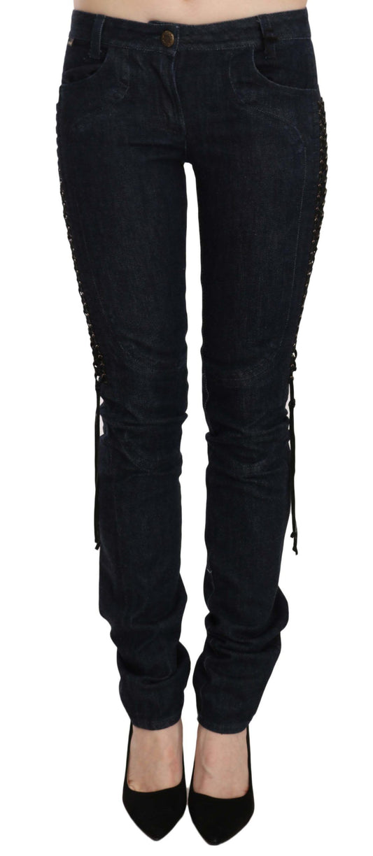 Elegante skinny broek met lage taille