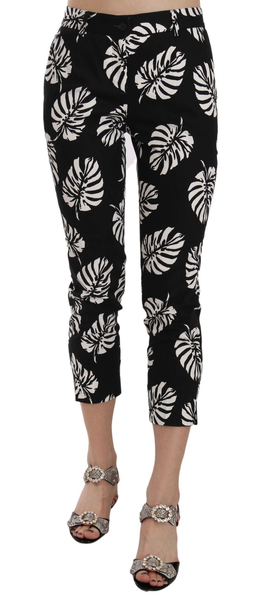 Elegante skinny capri met palmprint