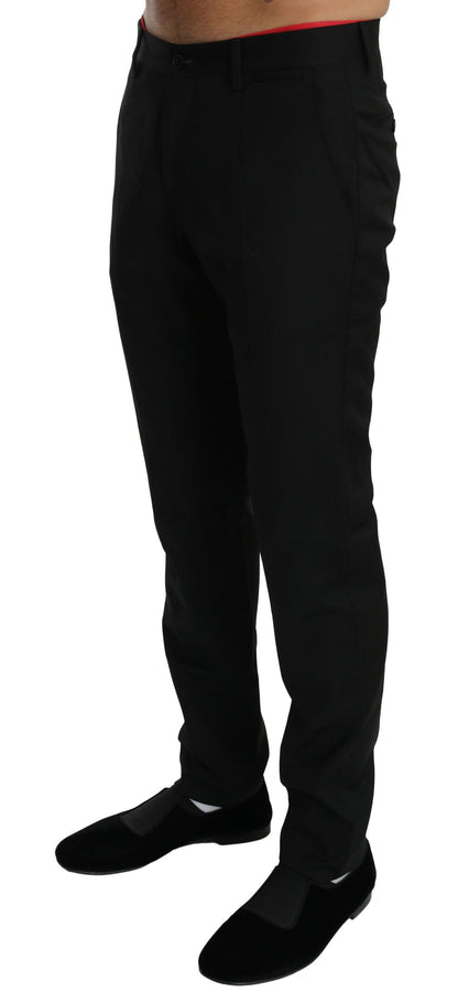 Elegant Black Wool Dress Pants