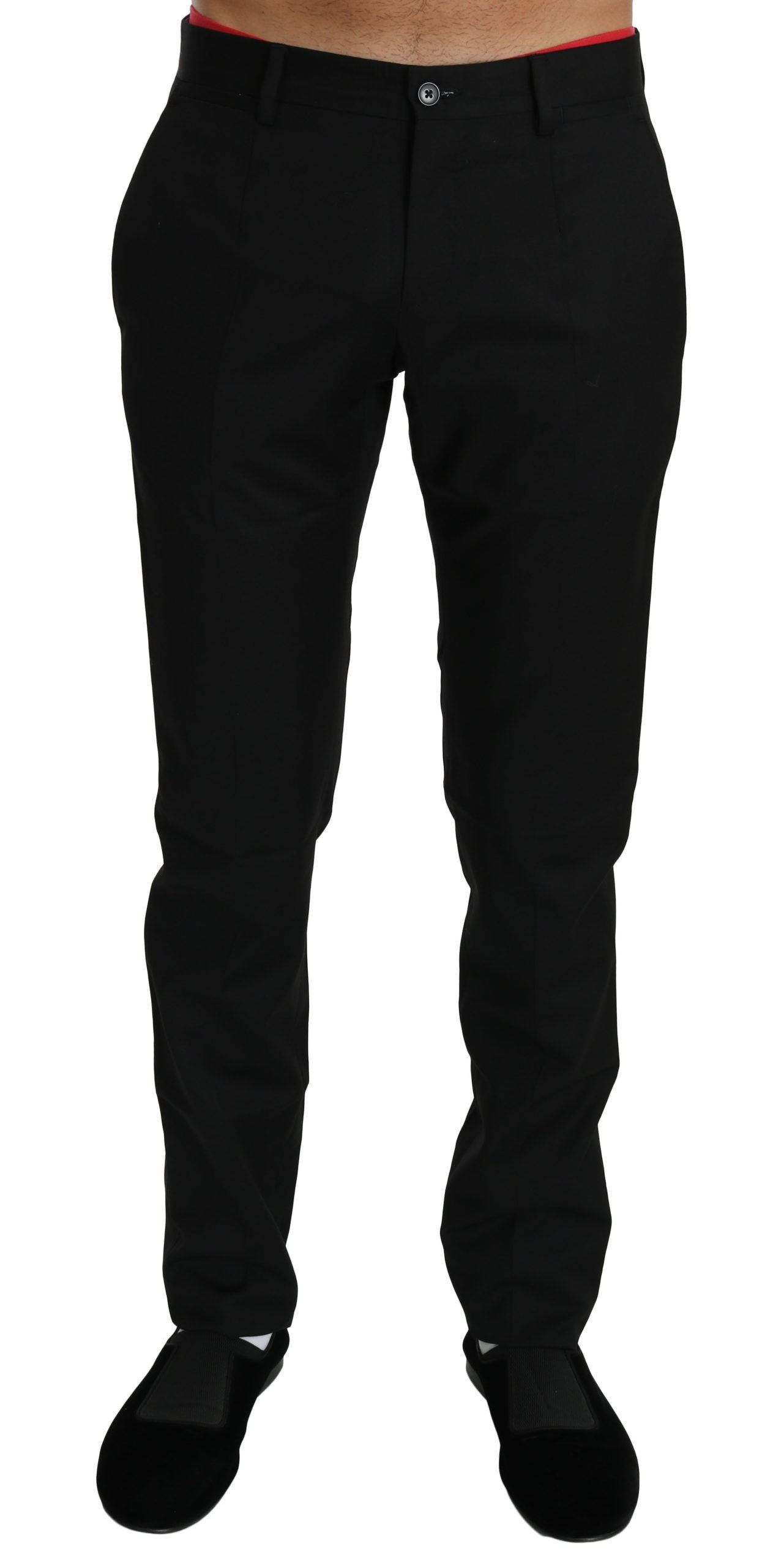 Elegant Black Wool Dress Pants