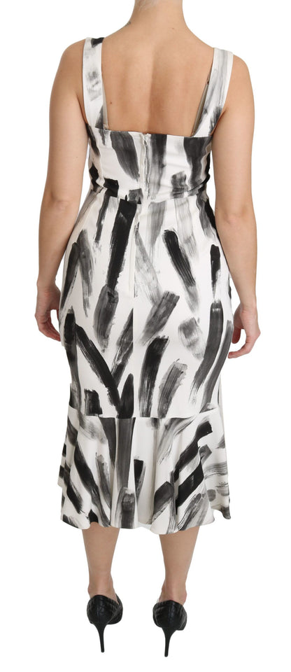 Chique monochrome midi-jurk met mantel