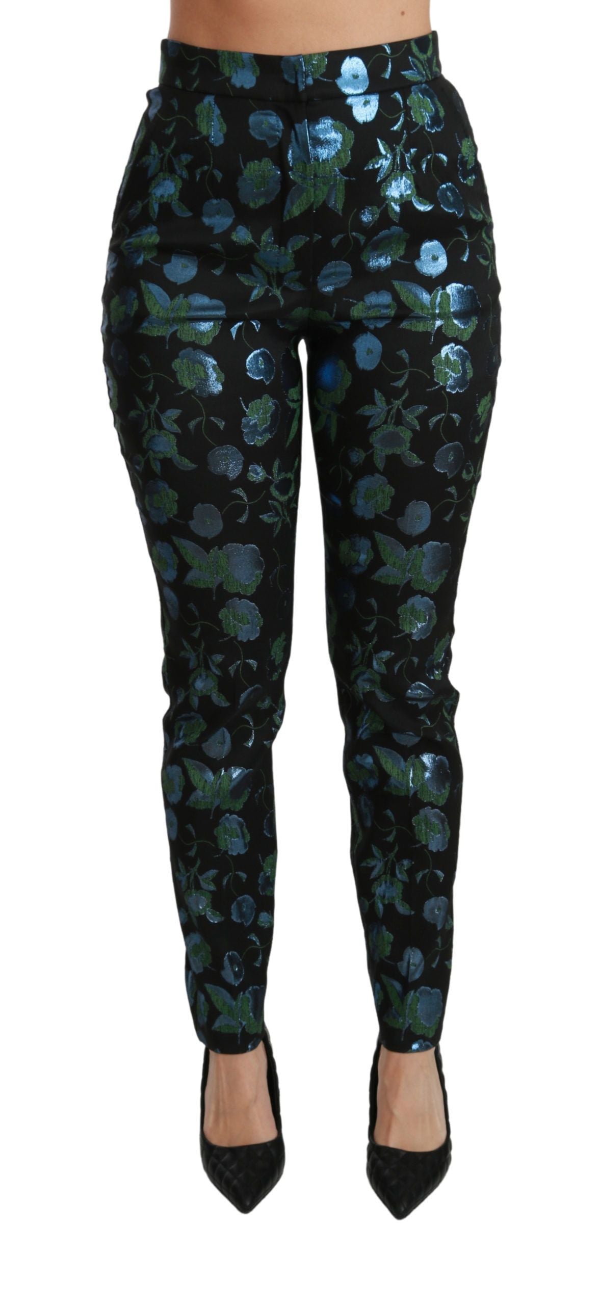 Bloemen High Waist Skinny Broek