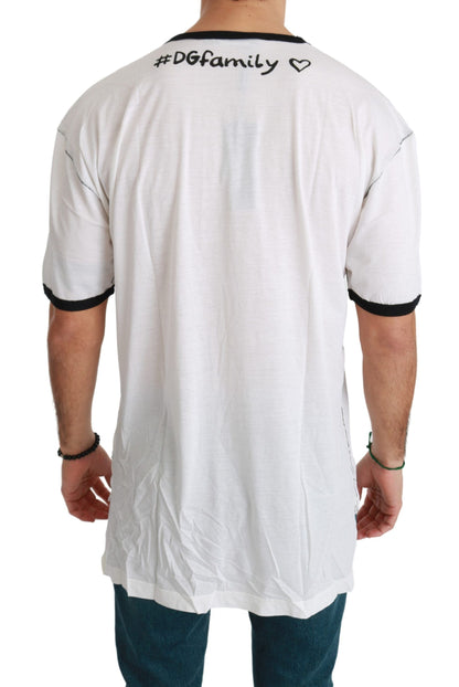 Elegant wit zijdenmix heren T-shirt