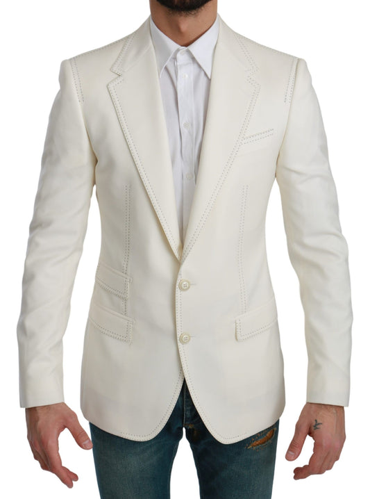 Elegante Slim Fit Virgin Wool Blazer