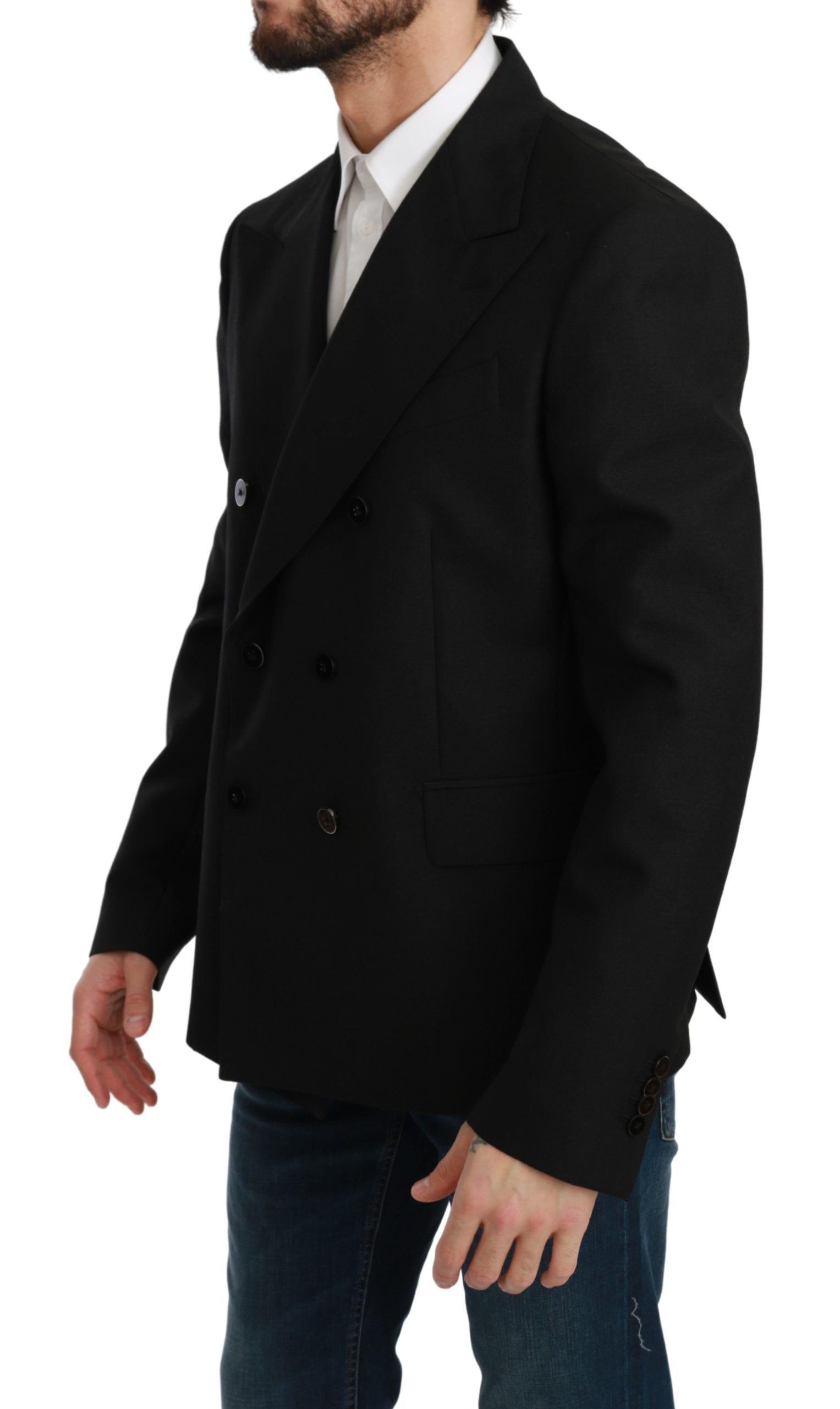 Elegante zwarte slim fit formele blazer