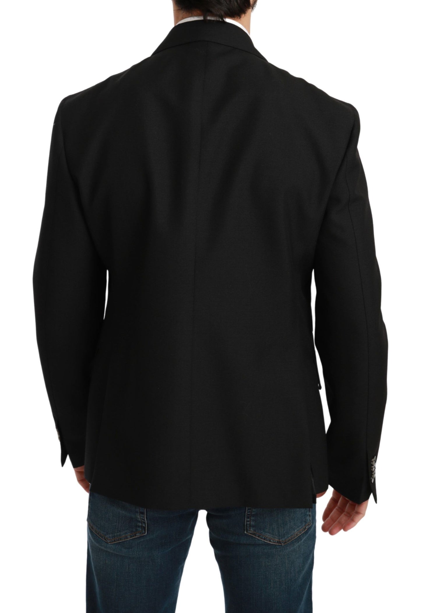 Elegante zwarte slim fit formele blazer