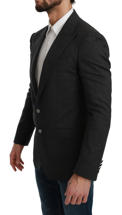 Elegante grijze slim fit formele blazer