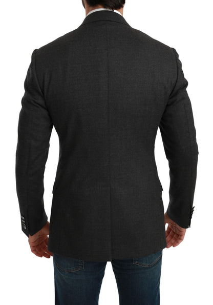 Elegante grijze slim fit formele blazer