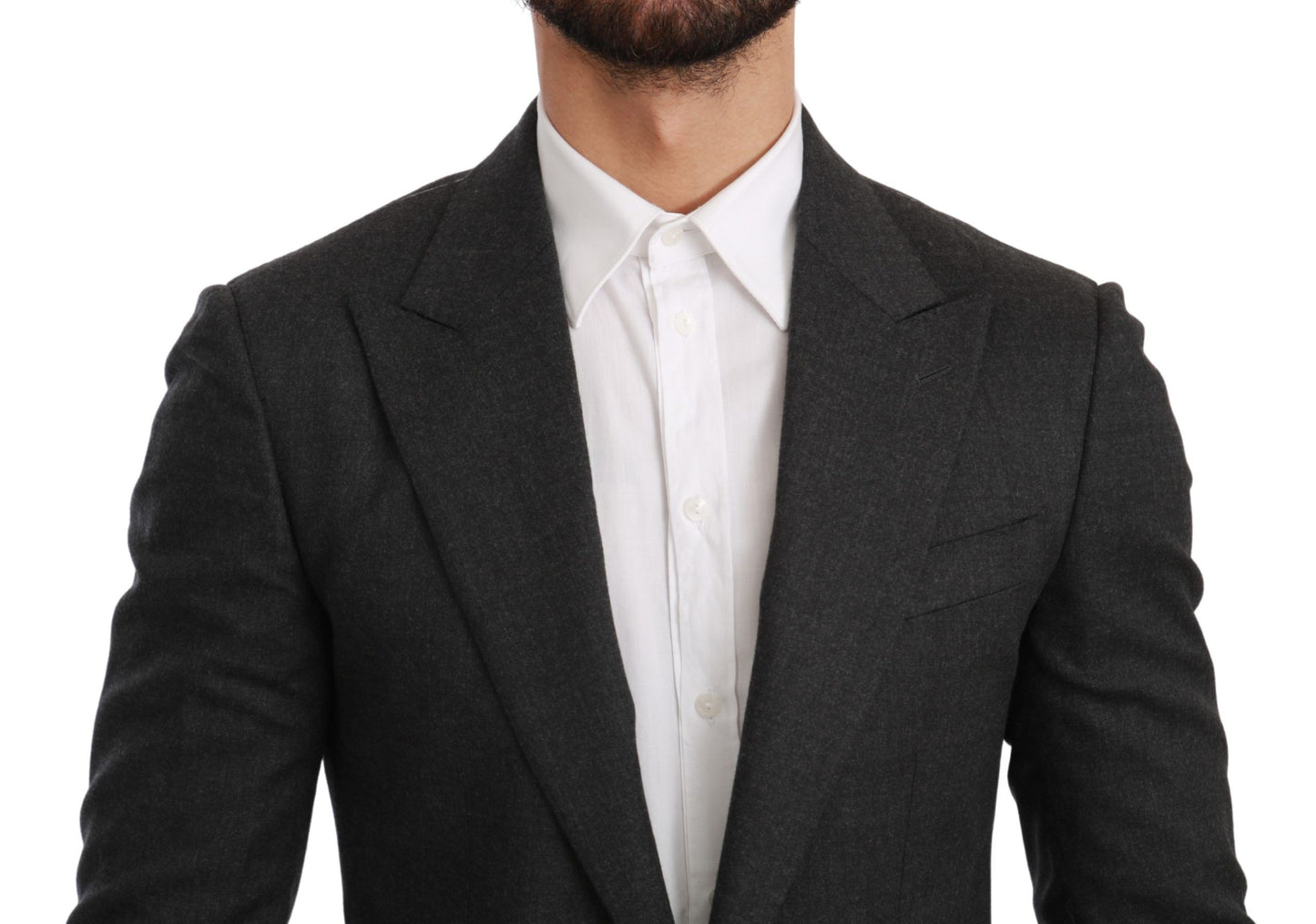 Elegante grijze slim fit formele blazer