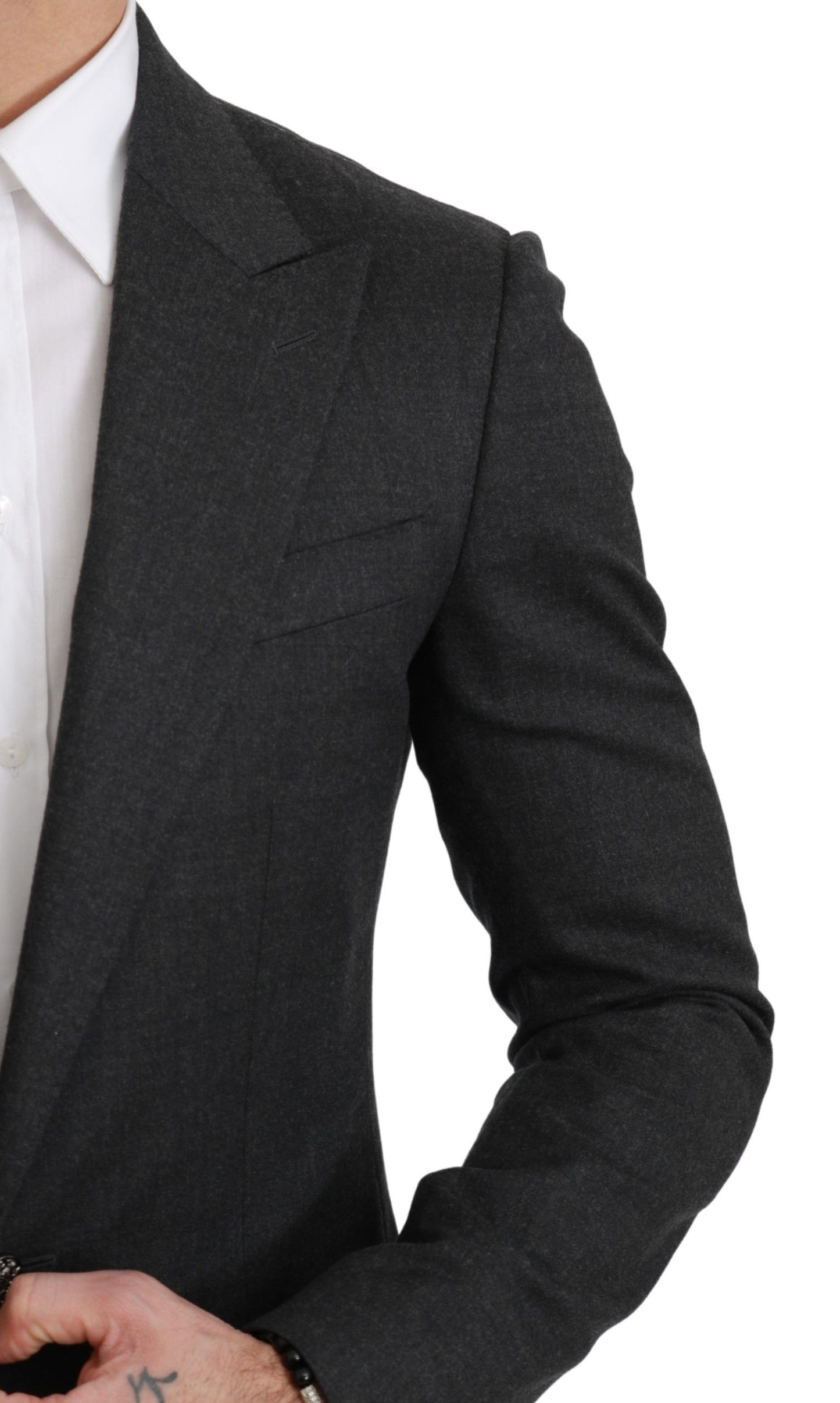 Elegante grijze slim fit formele blazer