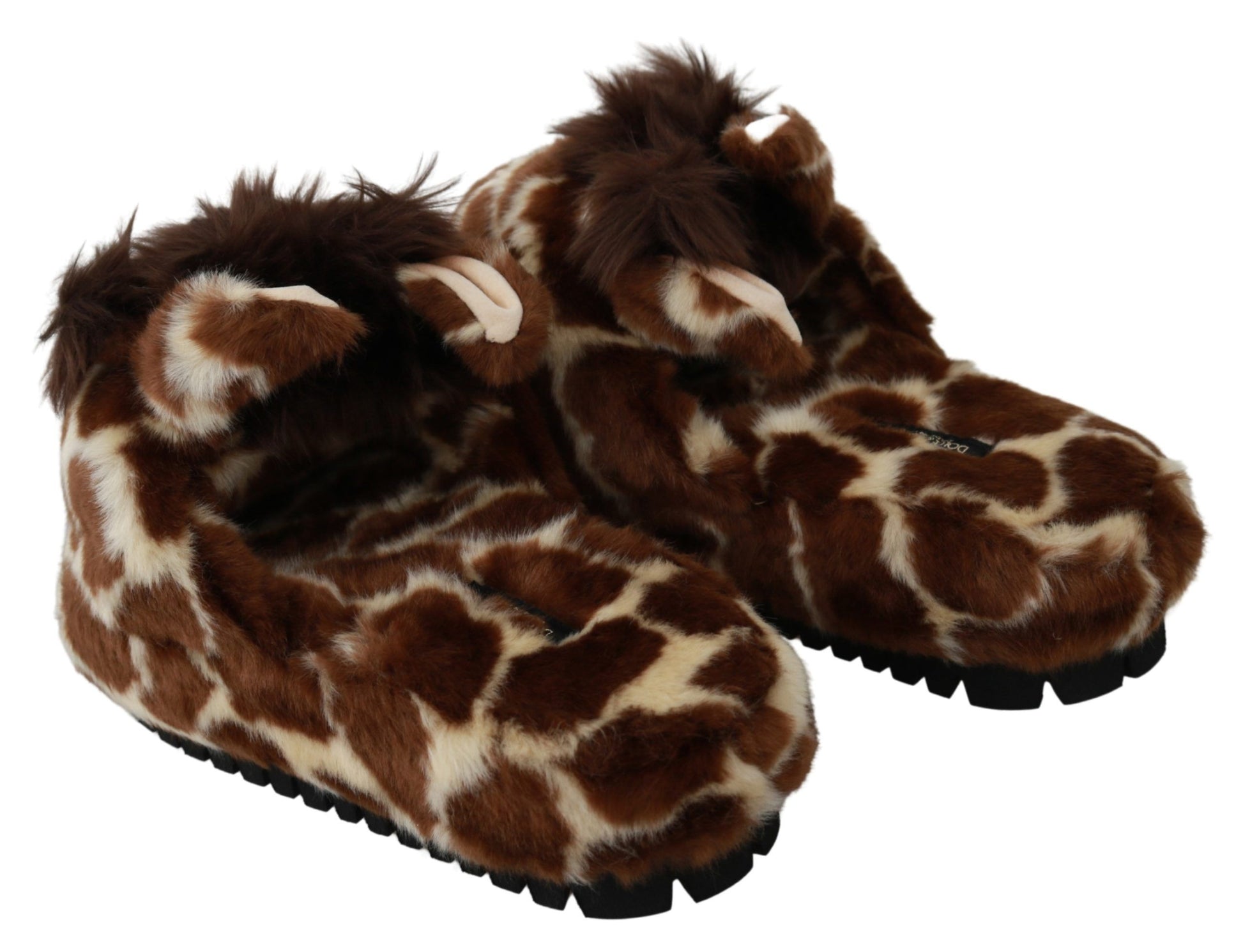 Elegante slippers met giraffenmotief voor verfijnd comfort