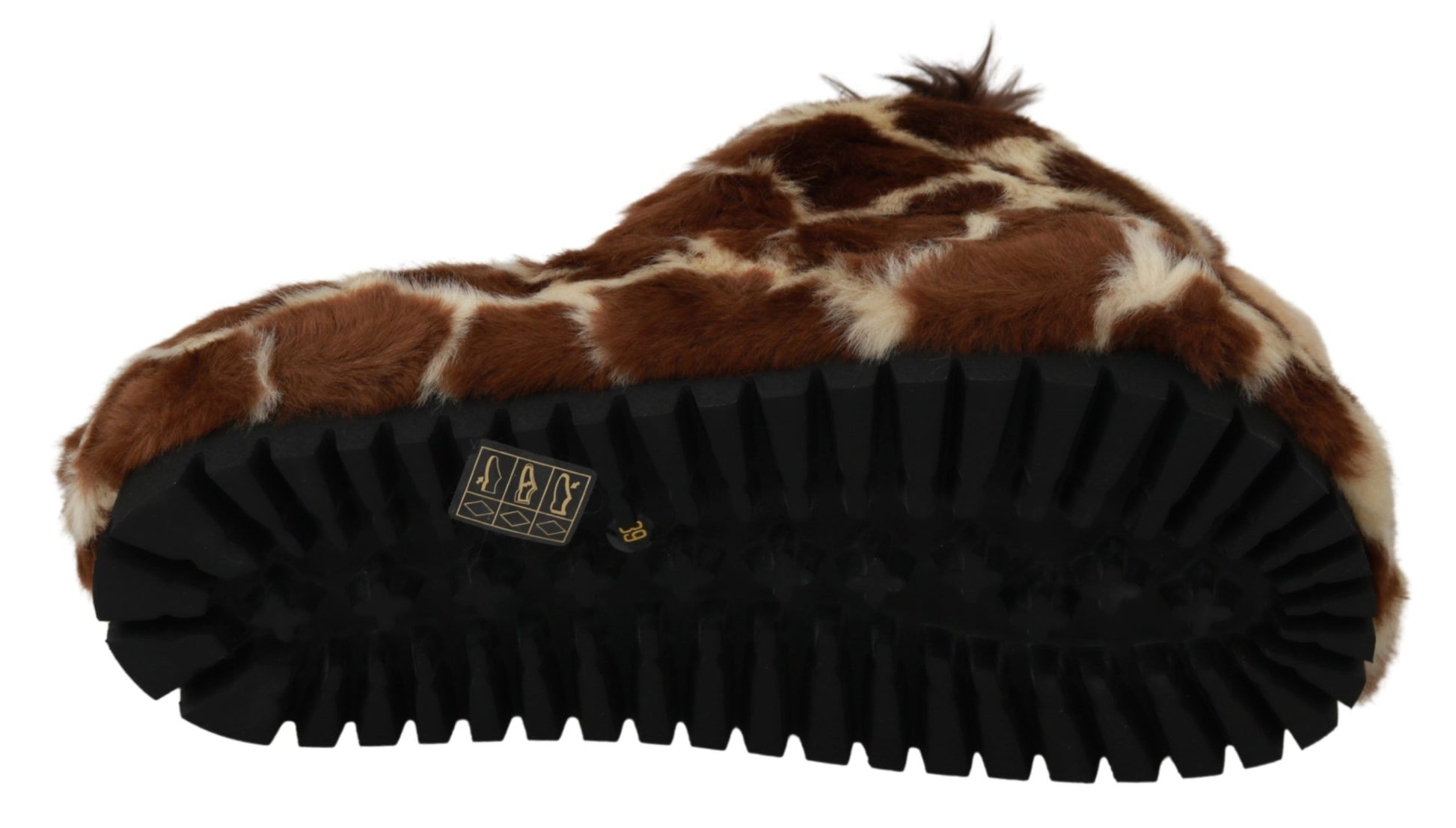 Elegante slippers met giraffenmotief voor verfijnd comfort