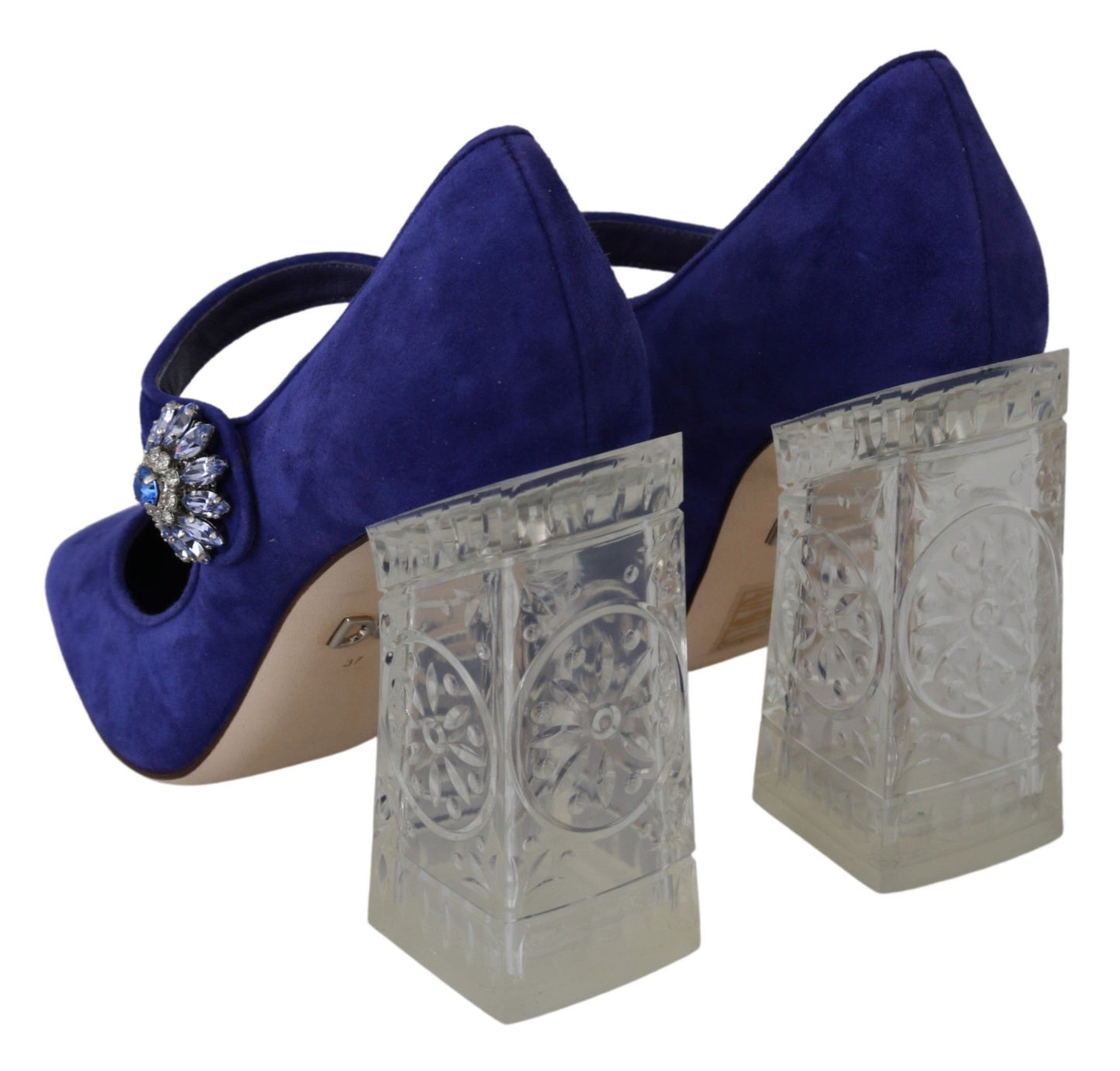 Elegante paarse suède Mary Janes pumps