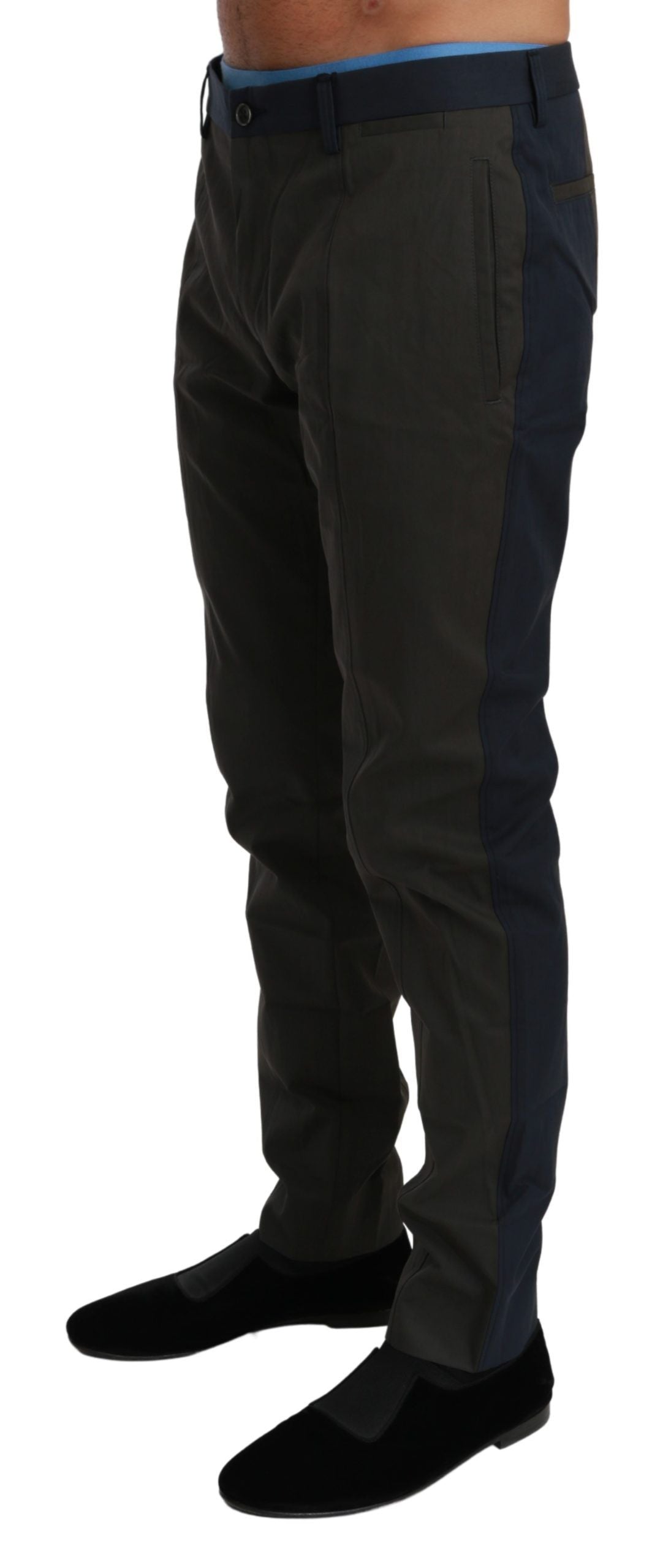 Elegante, slim fit gestreepte casual broek