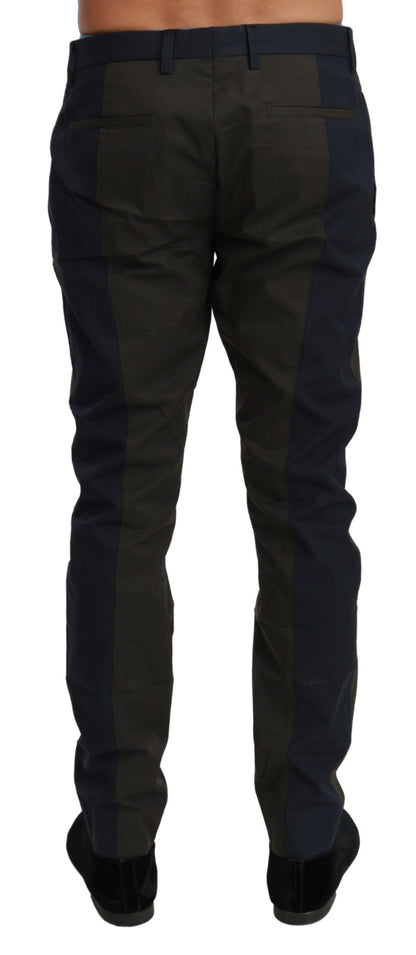 Elegante, slim fit gestreepte casual broek