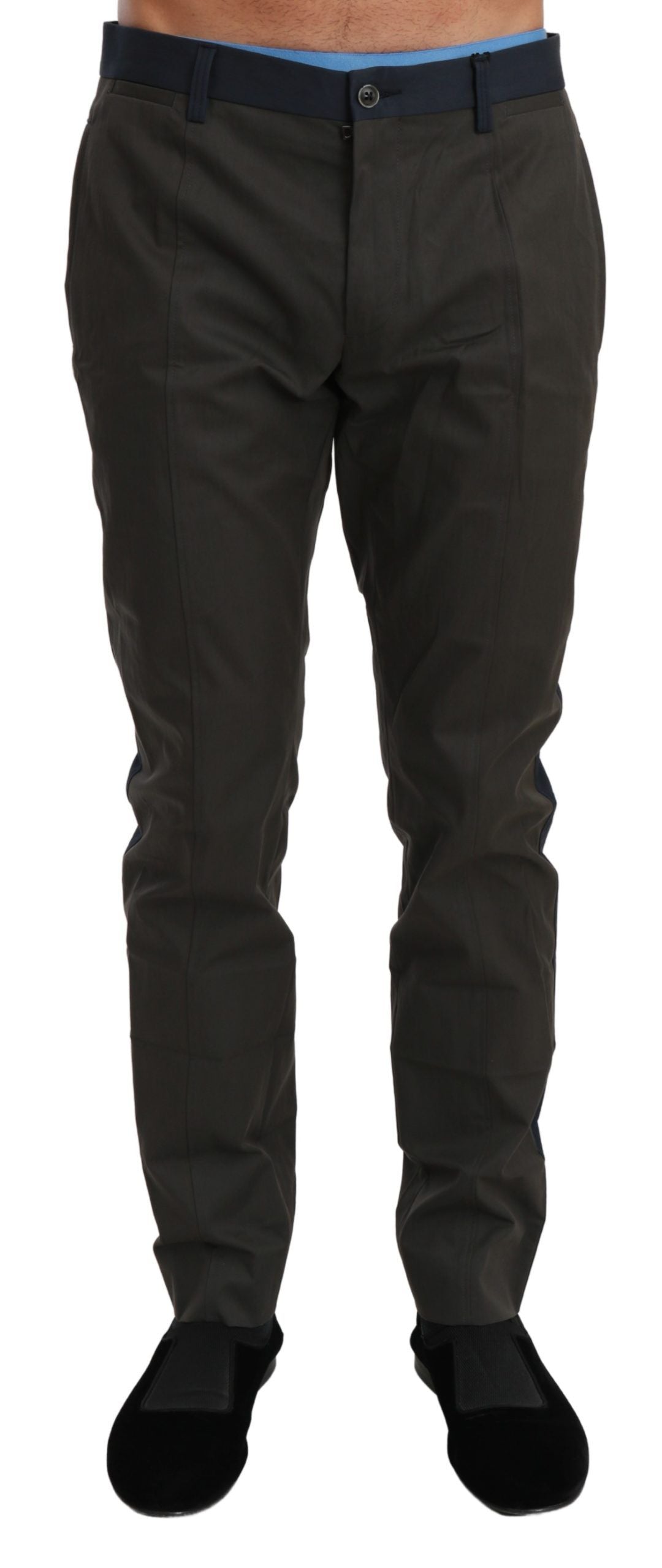 Elegante, slim fit gestreepte casual broek