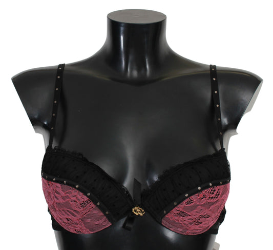 Elegant Black Lace Push-Up Bra