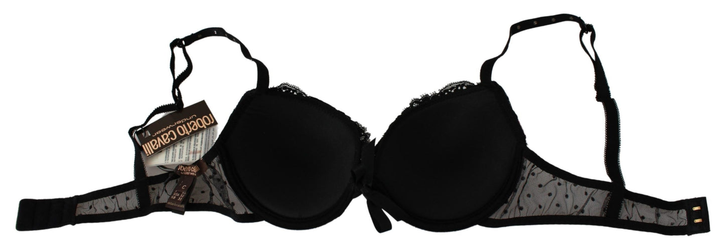 Elegant Black Lace Push-Up Bra