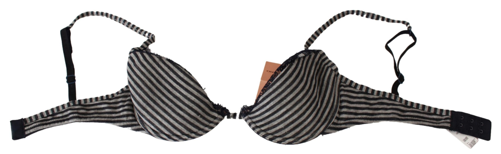 Reggiseno-bh met blauwe strepen en kant