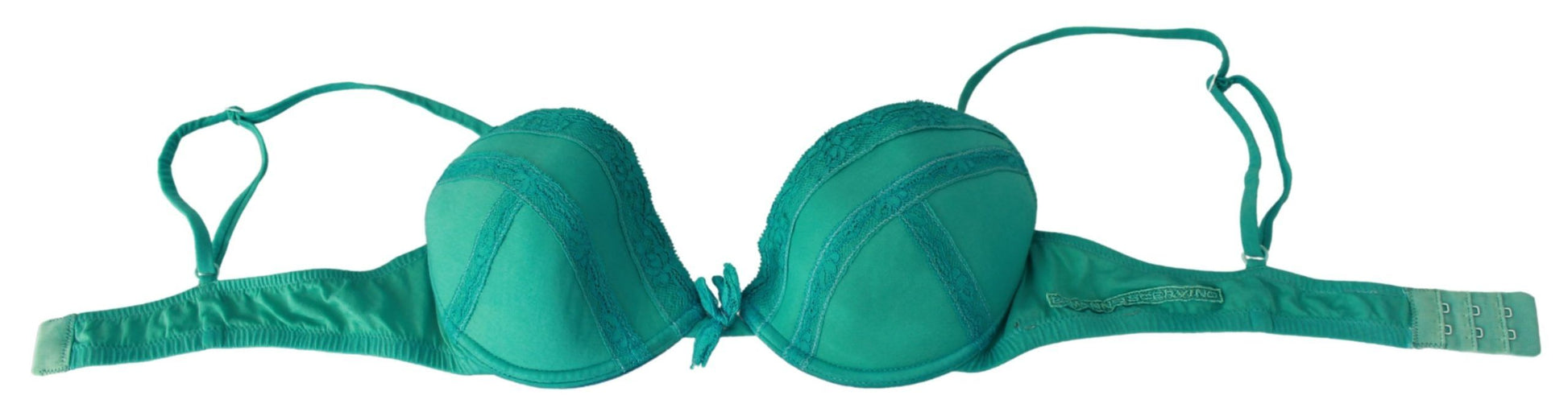 Luxe groene katoenen push-up bh