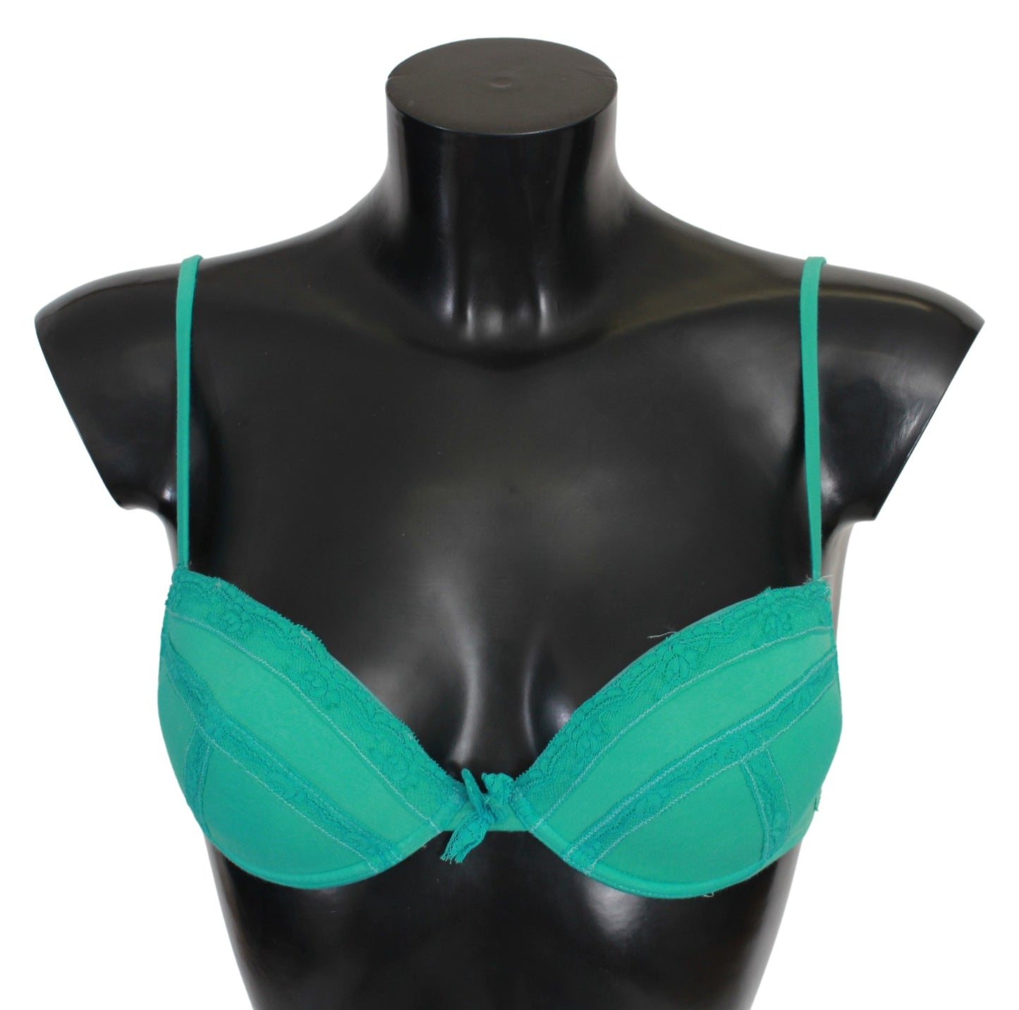 Luxe groene katoenen push-up bh