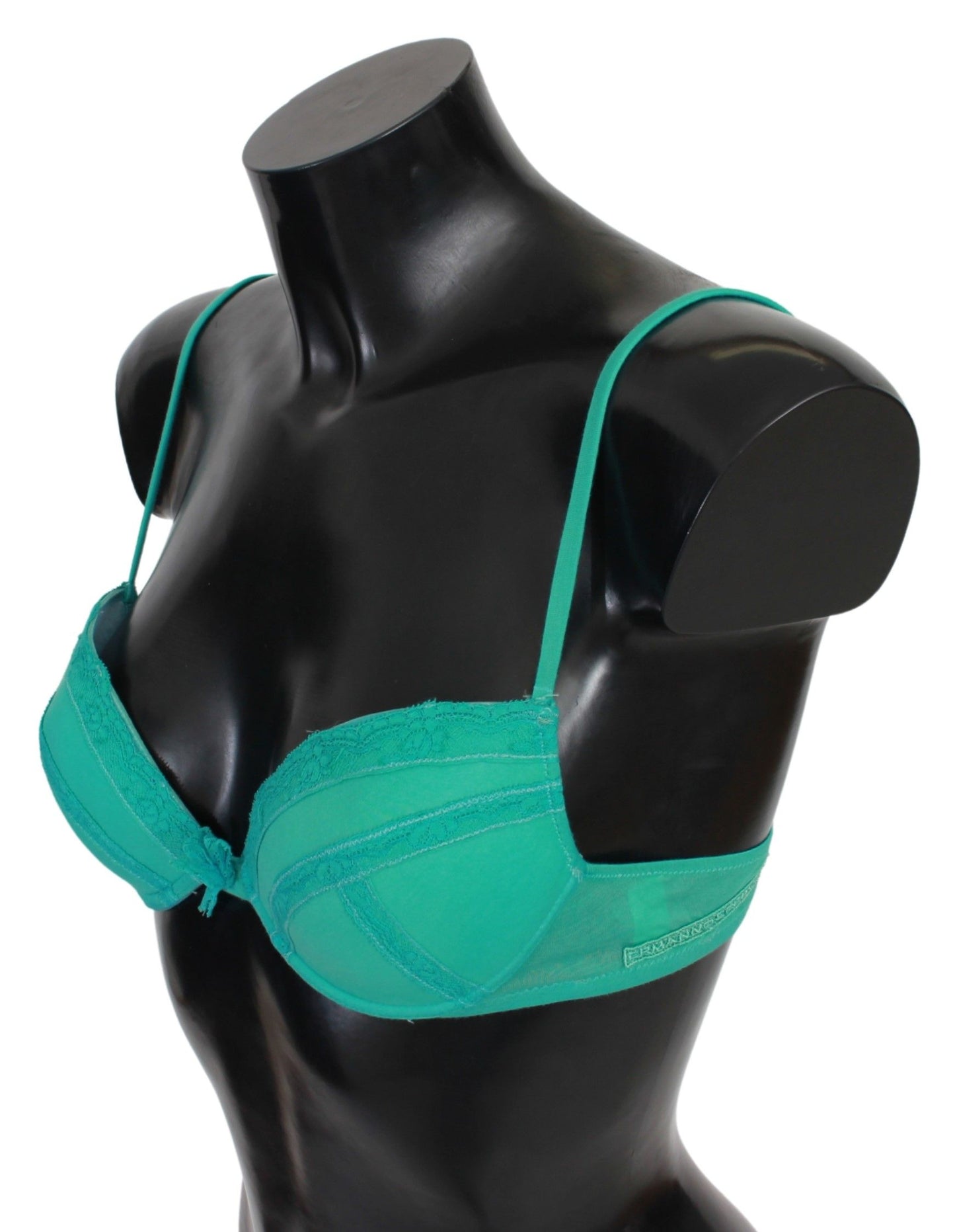 Luxe groene katoenen push-up bh