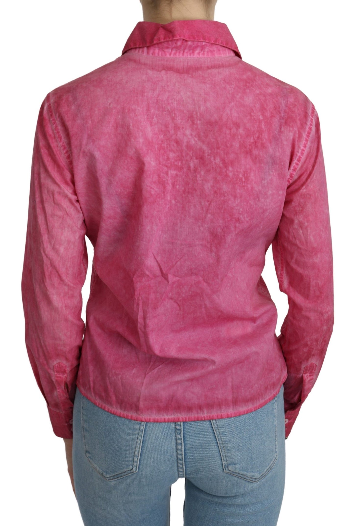 Chique roze katoenen poloblouse van Ermanno Scervino