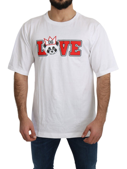 Panda Love Slim Fit T-shirt met ronde hals