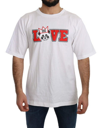 Panda Love Slim Fit T-shirt met ronde hals