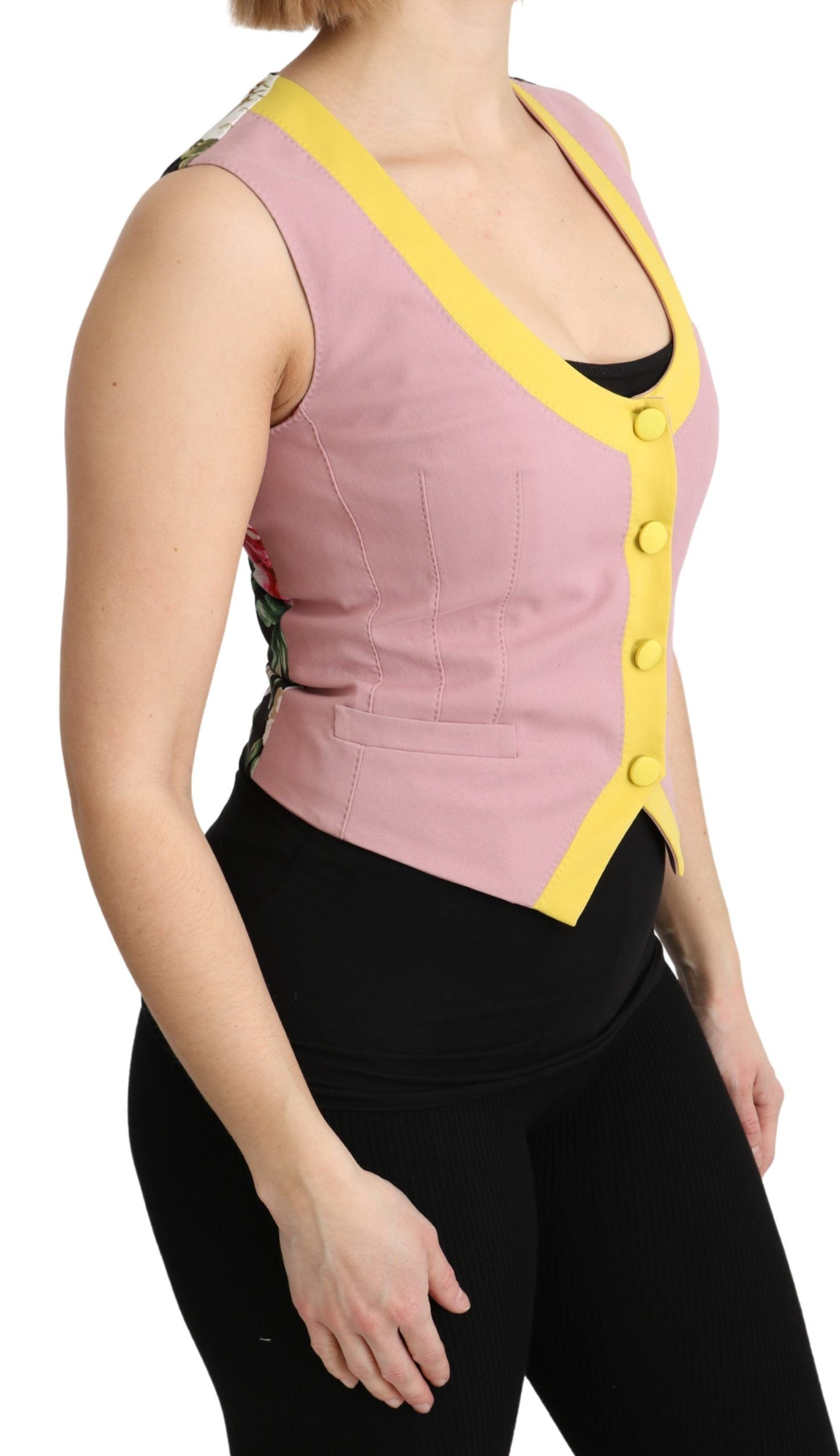 Chic mouwloos vest in roze tinten