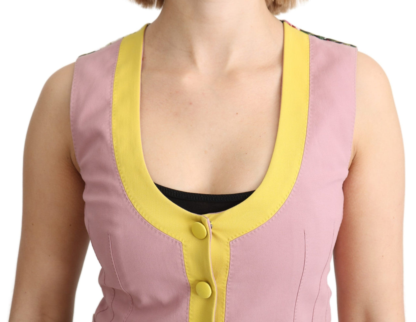 Chic mouwloos vest in roze tinten