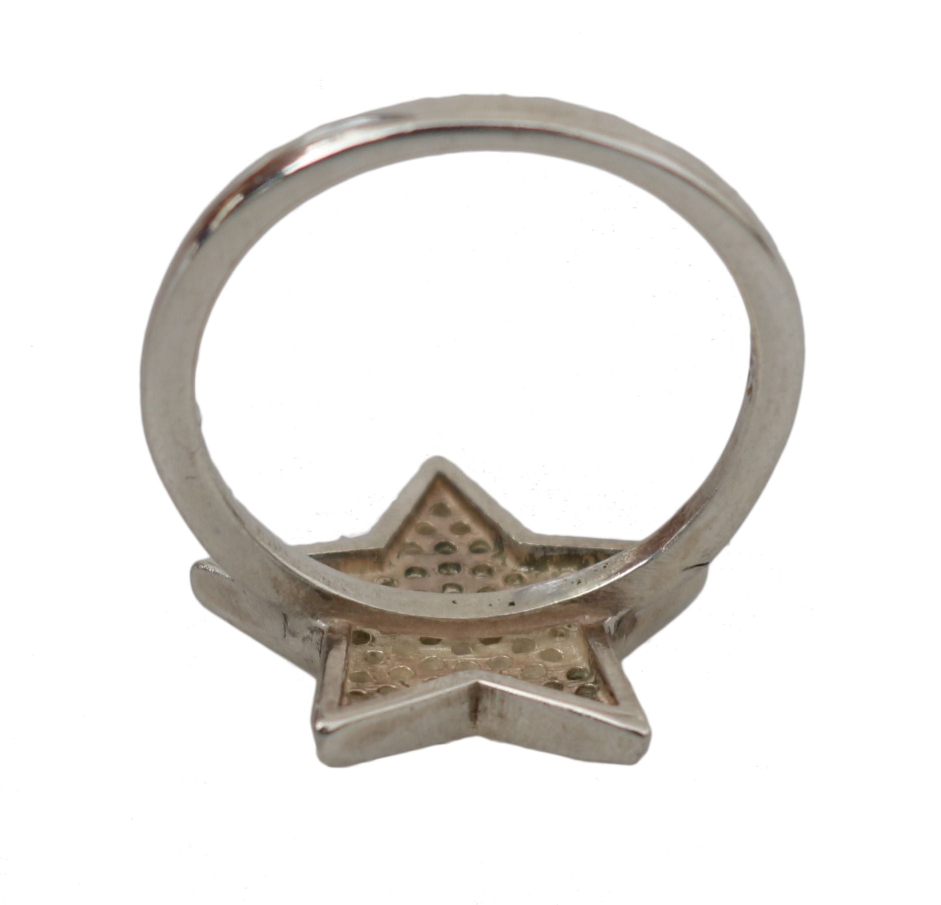 Chic zilveren CZ kristal dames statement ring