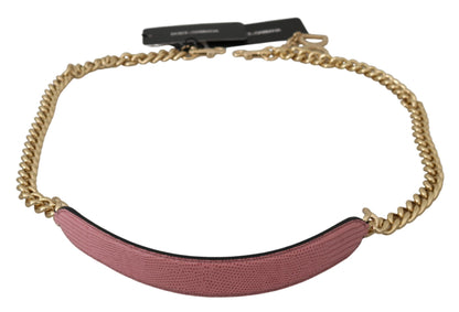 Elegante roze gouden leren schouderband