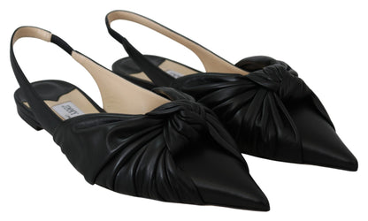 Elegante leren flats met puntige neus