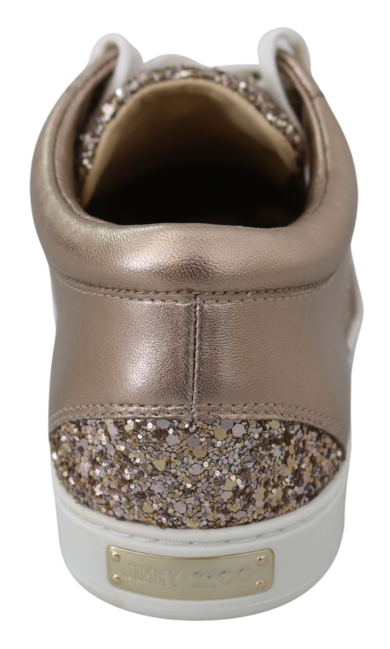 Ballet roze glitter leren sneakers