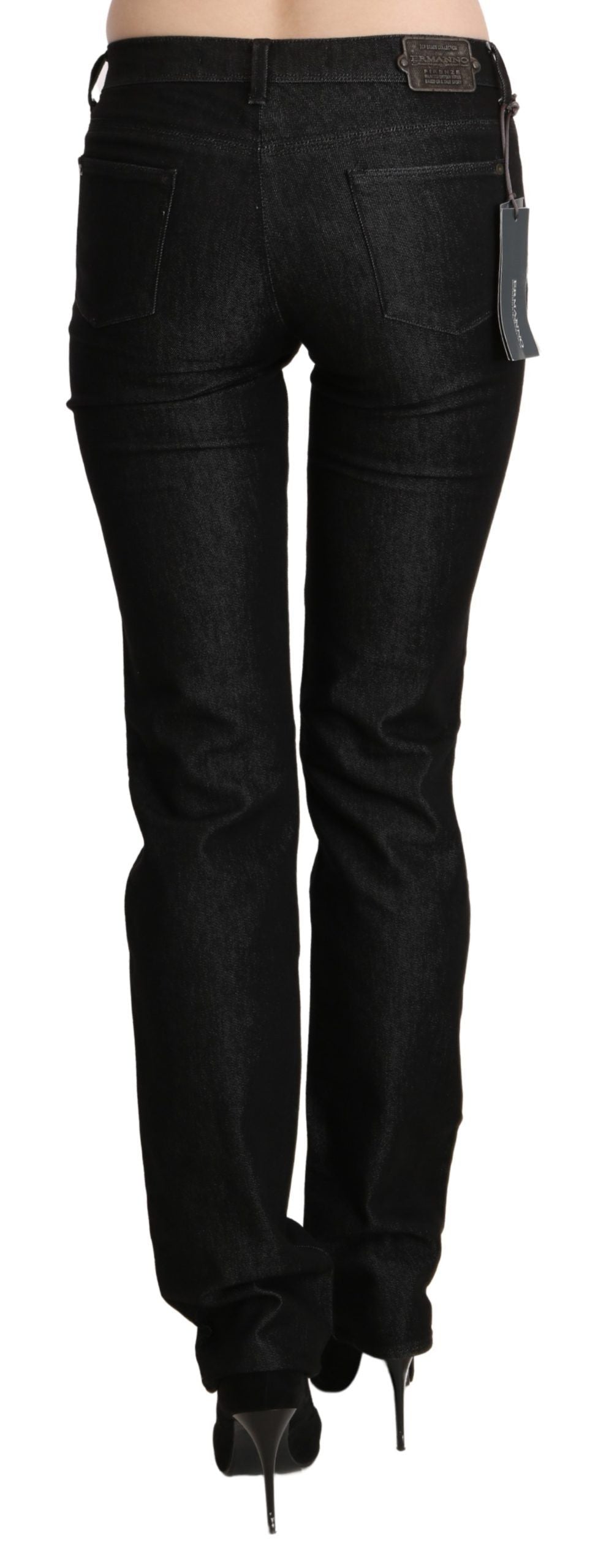 Chique zwarte skinny jeans met middelhoge taille