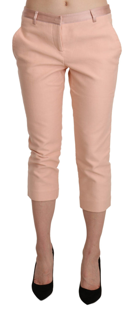 Chique roze skinny capribroek