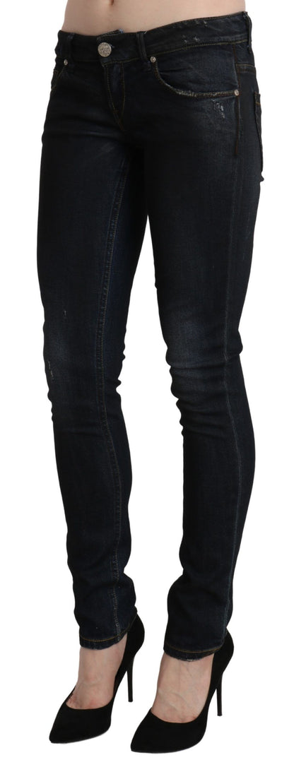 Strakke zwarte skinny jeans met wassing