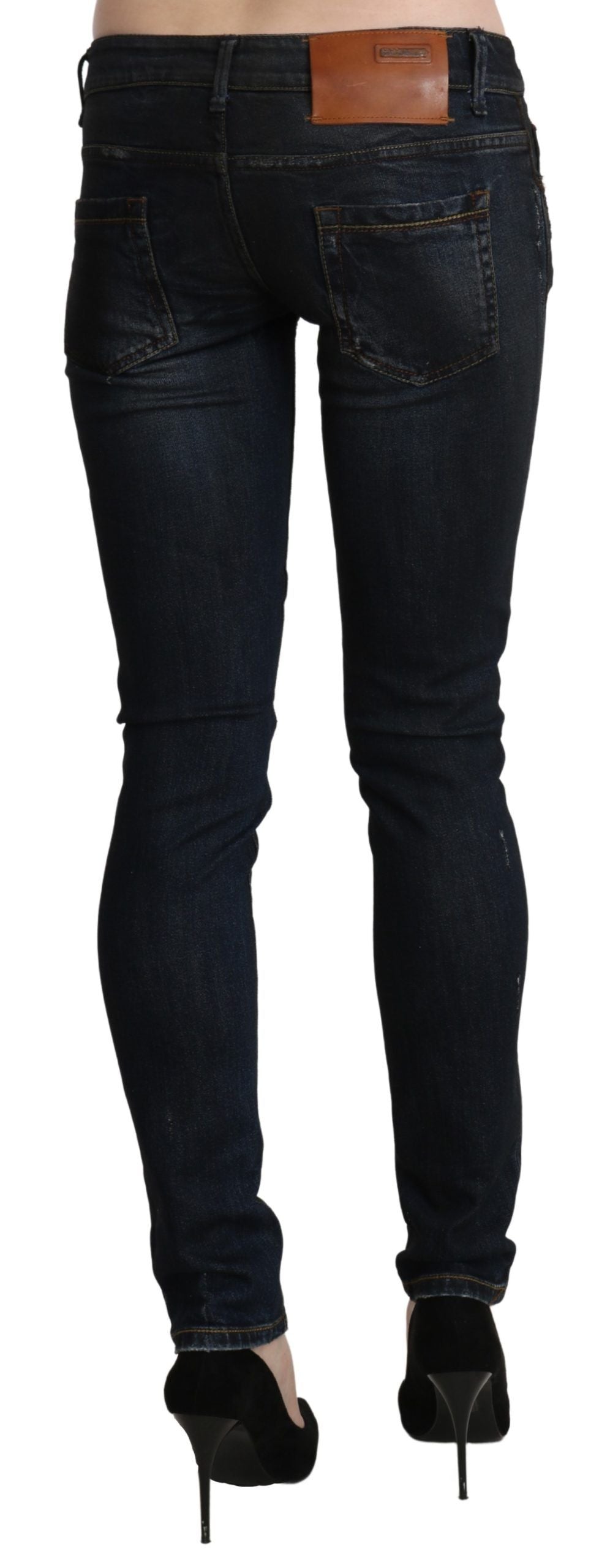 Strakke zwarte skinny jeans met wassing