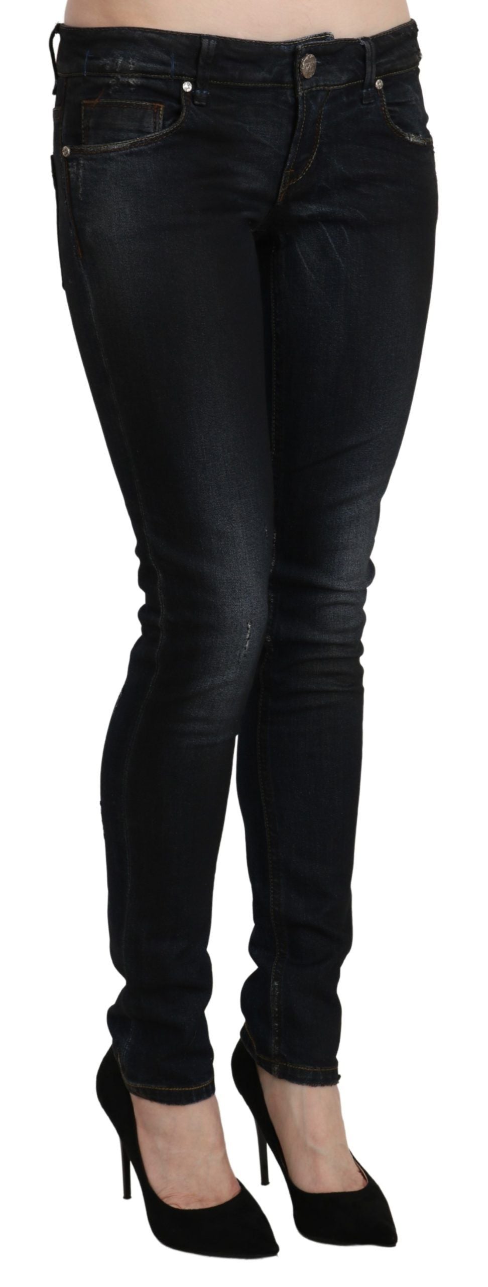 Strakke zwarte skinny jeans met wassing