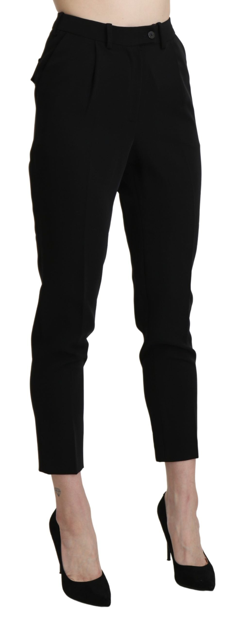 Chique skinny cropped broek met hoge taille