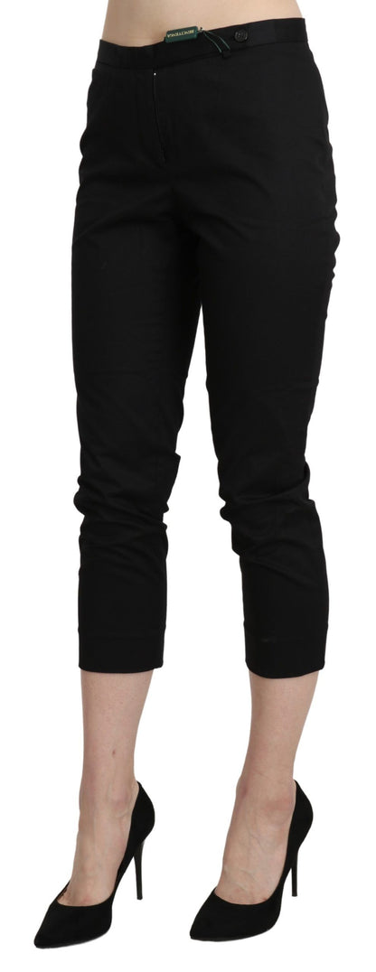 Elegante skinny cropped broek met hoge taille