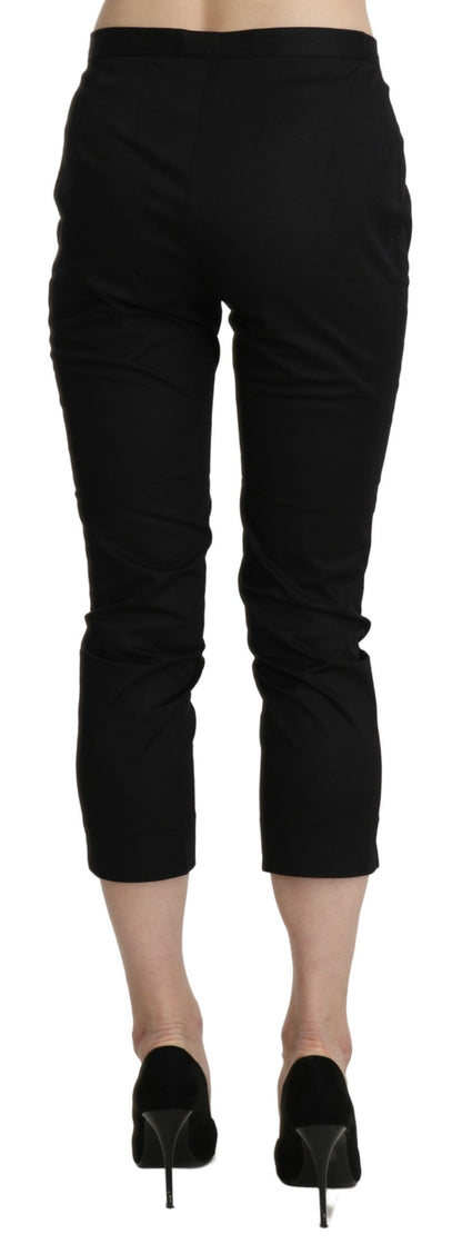 Elegante skinny cropped broek met hoge taille