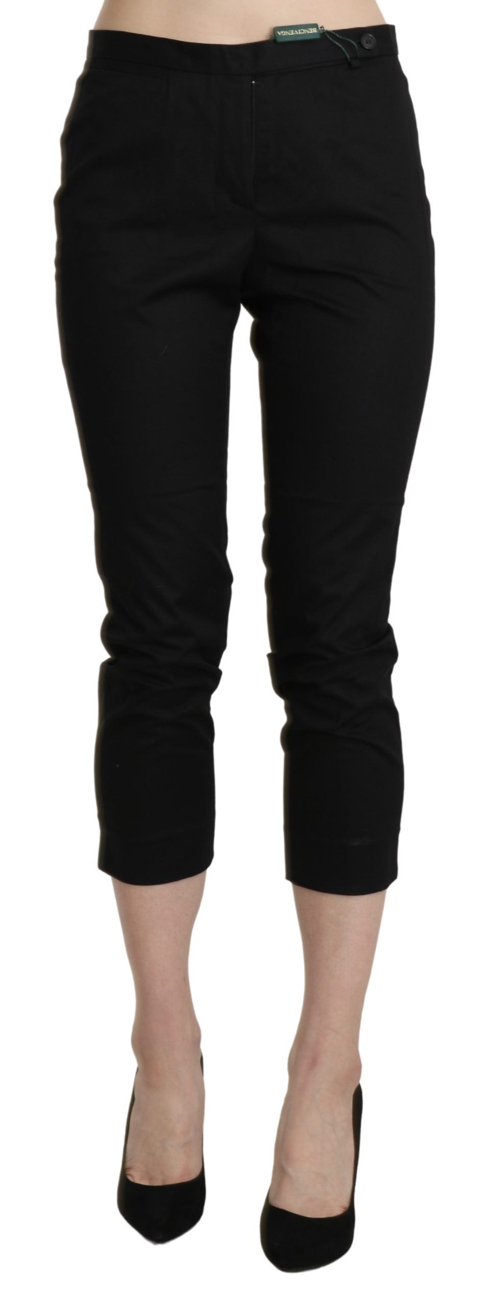 Elegante skinny cropped broek met hoge taille